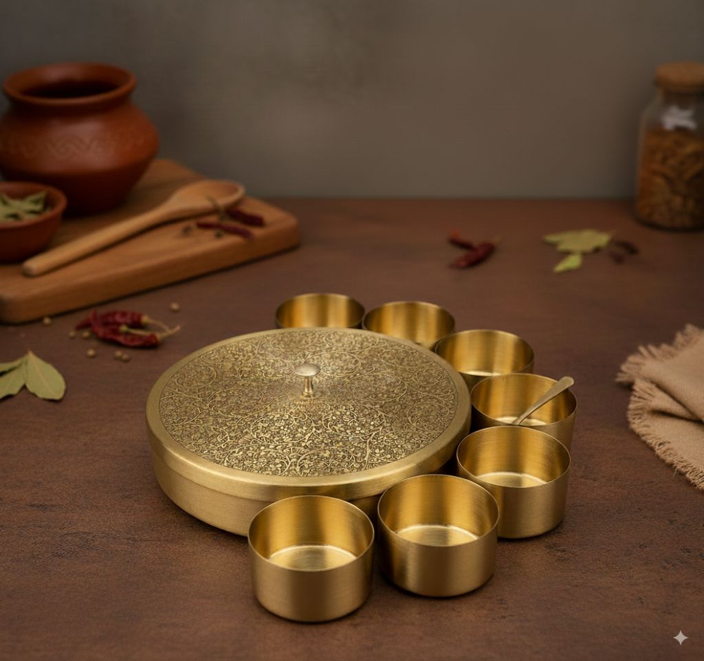 Brass Masala Dabba